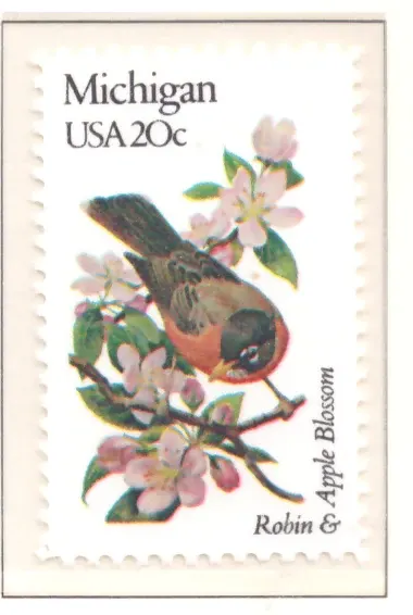 1982 State Birds and Flowers – Michigan