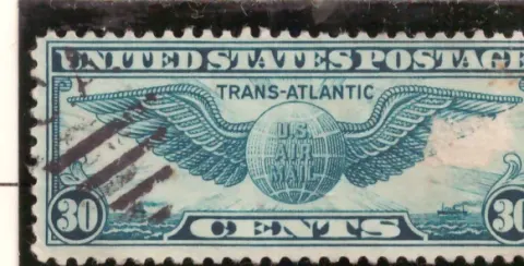 Trans-Atlantic Airmail – Winged Globe