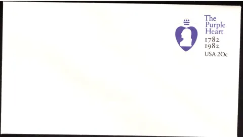 1982 Purple Heart bicentennial stamped envelope