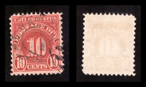 U.S. Postage Due – Modern Numeral (rear pocket stamp)