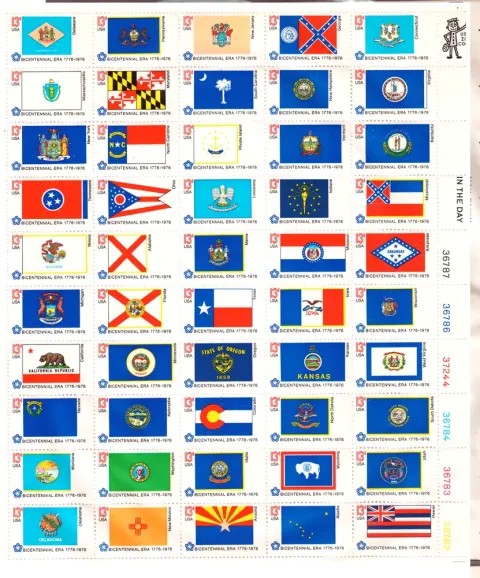 American Bicentennial State Flags – complete pane of 50