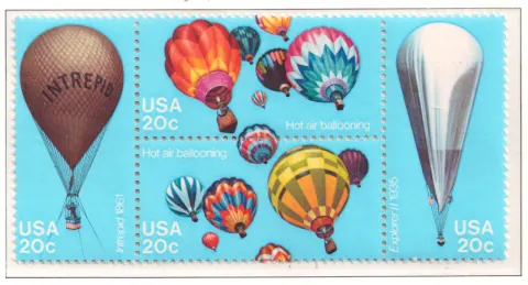 1983 Balloons se-tenant block of 4
