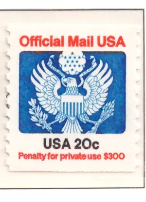 1983 Official Mail – 20-cent Great Seal coil
