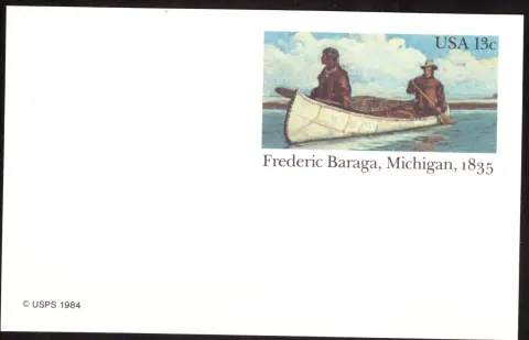 1984 Frederic Baraga, Michigan postal card