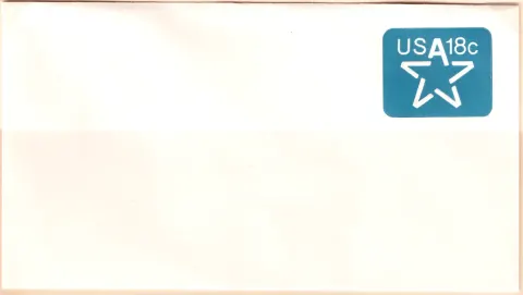 18c Star – unused stamped envelope