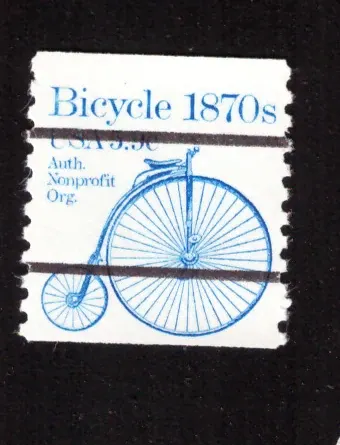 Transportation – 1870s Bicycle, precancel