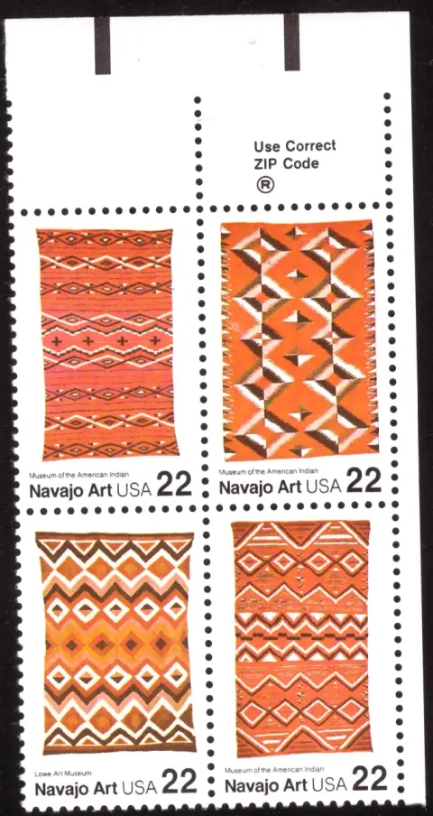 Navajo Blankets – Se-tenant Block of 4
