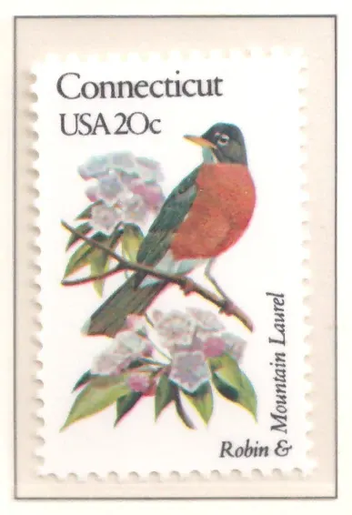 1982 State Birds and Flowers – Connecticut