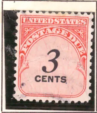 Postage Due – 3 cents numeral