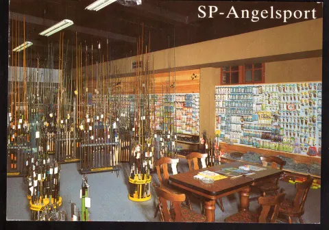 Interior of SP-Angelsport shop in Eckernförde
