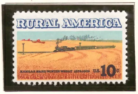Rural America – Turkey red wheat fields and train