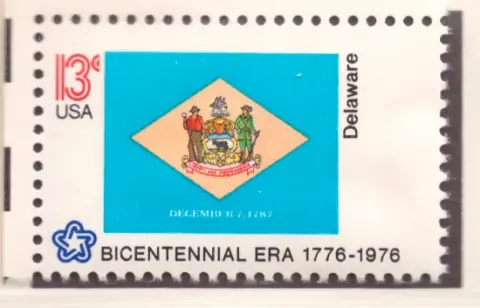 Bicentennial State Flag – Delaware with selvage