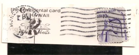 People's Right to Petition for Redress on piece – Hawaii pictorial cancel