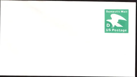 1985 D-rate Domestic Mail eagle stamped envelope
