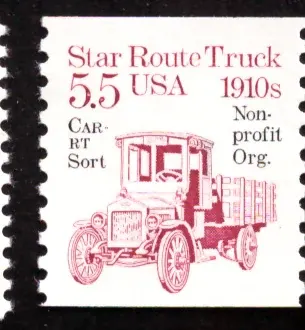 1910s Star Route Truck – CAR-RT SORT Precanceled