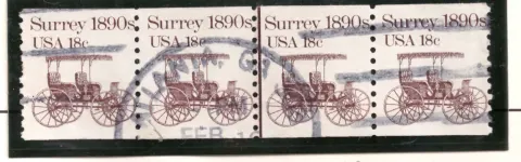 Surrey 1890s used strip of four