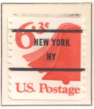 Liberty Bell coil – New York, NY bureau precancel