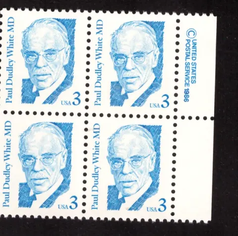 Paul Dudley White – Block of 4
