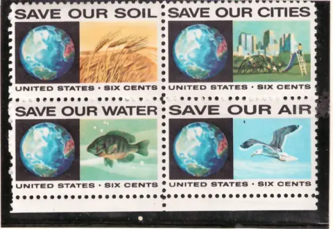 Anti-Pollution – se-tenant block of four