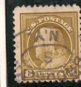 8 Cents – George Washington, olive bistre, precancel