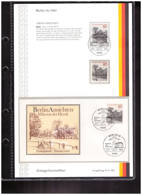 Ersttags-Sammelblatt 13c/1982 – Views of Berlin IV