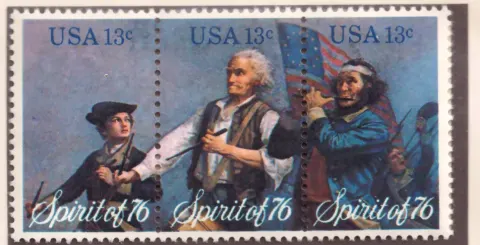 The Spirit of '76 – se-tenant strip of three