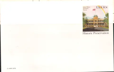 Iolani Palace, Honolulu – unused postal card