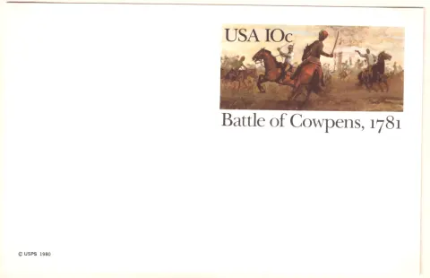 Battle of Cowpens, 1781 – unused postal card
