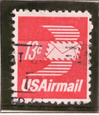 Winged airmail envelope