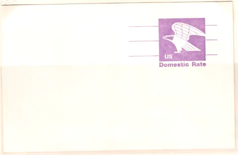 Eagle Domestic Rate – unused postal card