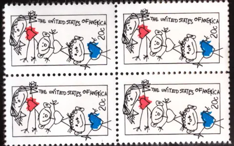 1984 Family Unity block of four
