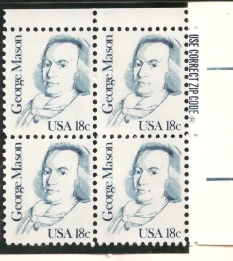 George Mason – ZIP margin block of 4