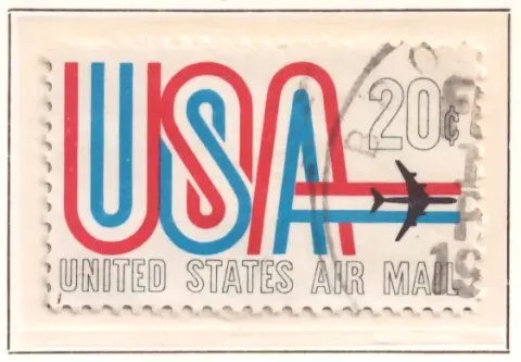 Air Mail – Stylized USA and Jet