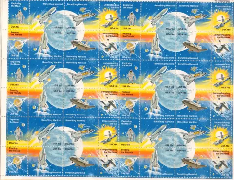 Space Achievement – complete pane of 48