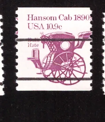 Transportation – 1890s Hansom Cab, precancel