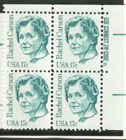 Rachel Carson – ZIP margin block of 4