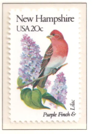 1982 State Birds and Flowers – New Hampshire
