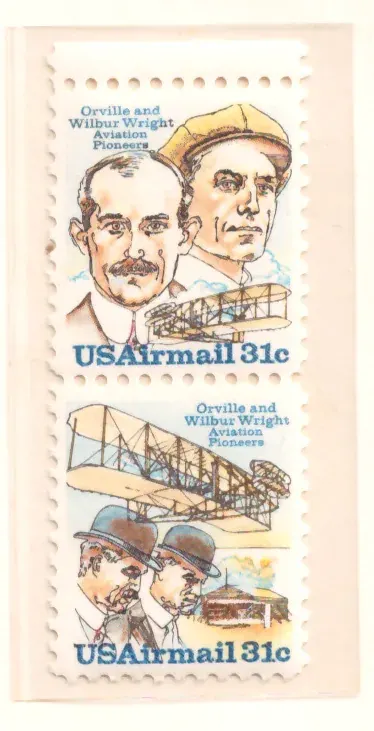 Wright Brothers Aviation Pioneers – vertical airmail pair
