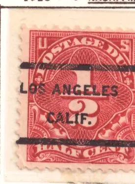 U.S. Postage Due – Large Numeral