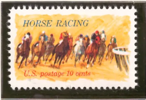 Horse Racing – horses rounding a turn