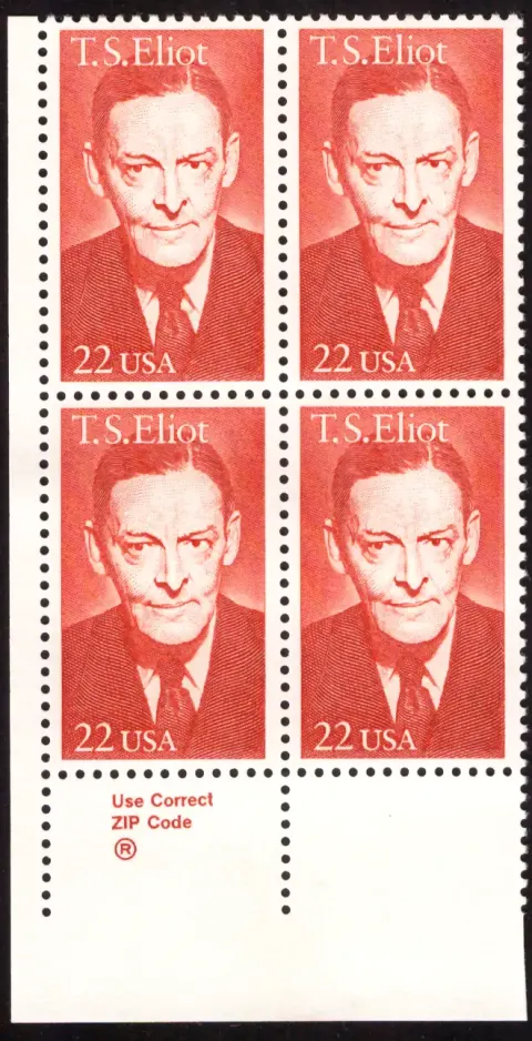 T. S. Eliot – Block of 4