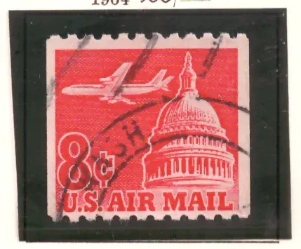 Jet over U.S. Capitol – air mail