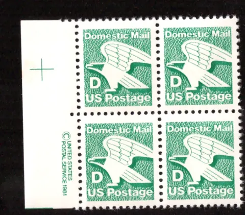 D-rate Domestic Mail Eagle – sheet stamps