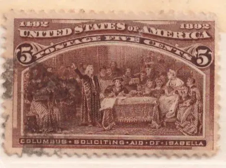 5 Cents – Columbus Soliciting Aid of Isabella