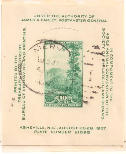 Society of Philatelic Americans – Asheville 1937