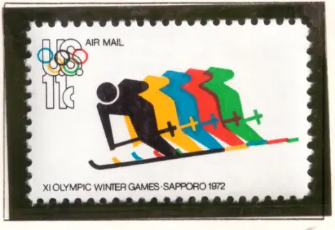 Sapporo Winter Olympics – skiing air mail