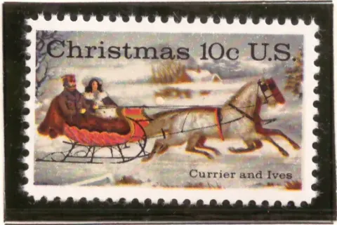 Christmas – The Road, Winter by Currier and Ives