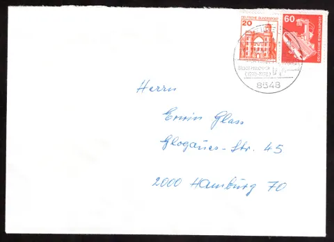 Cover from Bad Harzburg with 80-pfennig franking