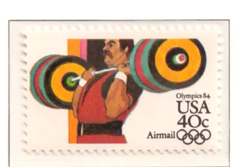 1983 Summer Olympics airmail – Weightlifting