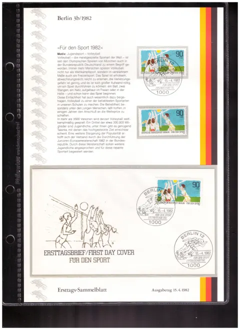 Ersttags-Sammelblatt 3b/1982 – For Sport 1982